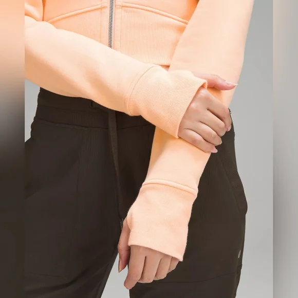 SOLD*** Scuba Full-Zip Cropped Hoodie - Summer Glow - 6 - Picture 5 of 12